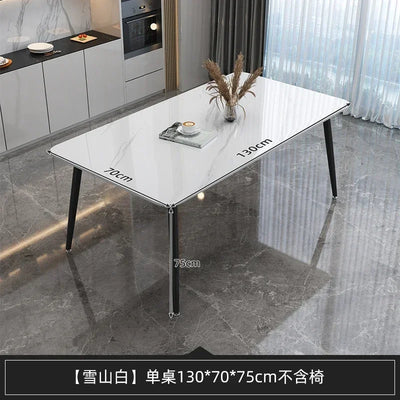 Design Luxury Dining Table Modern Living Nordic Minimalist Dining Table Rectangle Waterproof Set Sala Da Pranzo Home Furniture