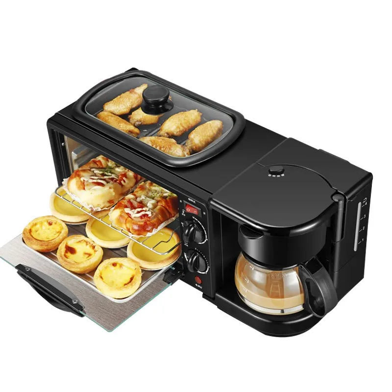 Four A Pizza Electrique Three In One Breakfast Machine Multifunctional Electric Egg Tart Baking Bread Electric Oven