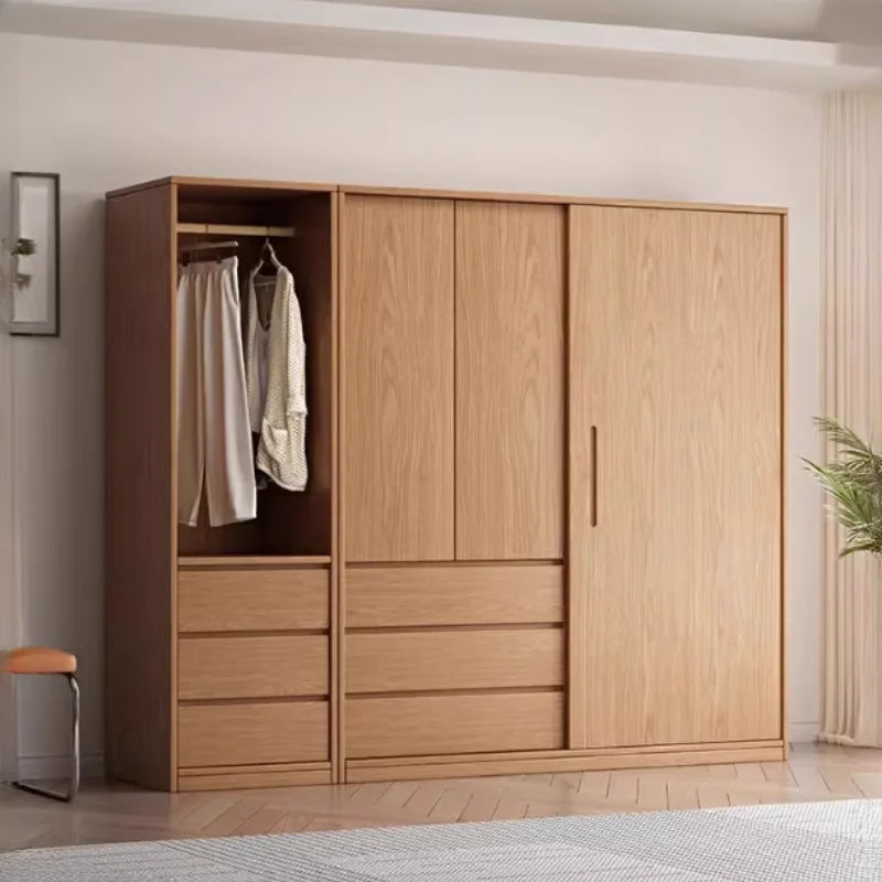 Organizer Underwear Wooden Wardrobe Doors Queen Open Closets Bedroom Wardrobes Shelf Drawers Rangement Chambre Bedroom Furniture