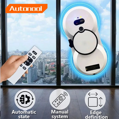 Electric Window Cleaning Robot with Water Spray and Mop Function for Glass Cleaning