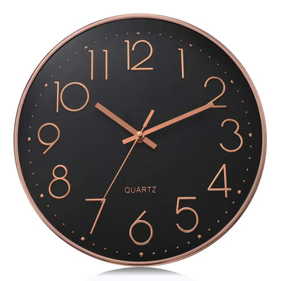 8 Inch Easy To Read Wall Clock Classic Elegant Modern Silent Quartz Clocks for Living Room Bedroom Office Study