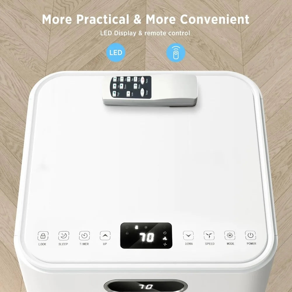 8,000 BTU Portable Air Conditioners Cools up to 350 Sq.ft, Portable AC Unit Built-in Cool, Dehumidifier, Fan Modes