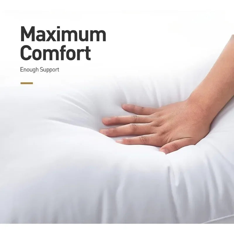 Bed Pillows for Sleeping, Cooling Hotel Quality with  Soft 3D Down Alternative Fill for Back, Stomach , White 2 Count