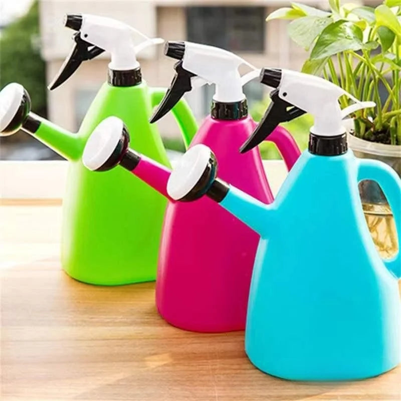 Sprayer 1L Water Kettle Watering Can Indoor Garden Plants Pressure 2 In 1 Plastic Spray Adjustable