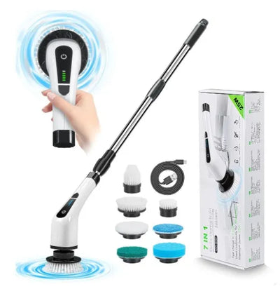 Cordless Electric Turbo Scrub Cleaning Brush Multifunctional Long Handle Spin Scrubber Bathroom Accessories 7/9 in 1