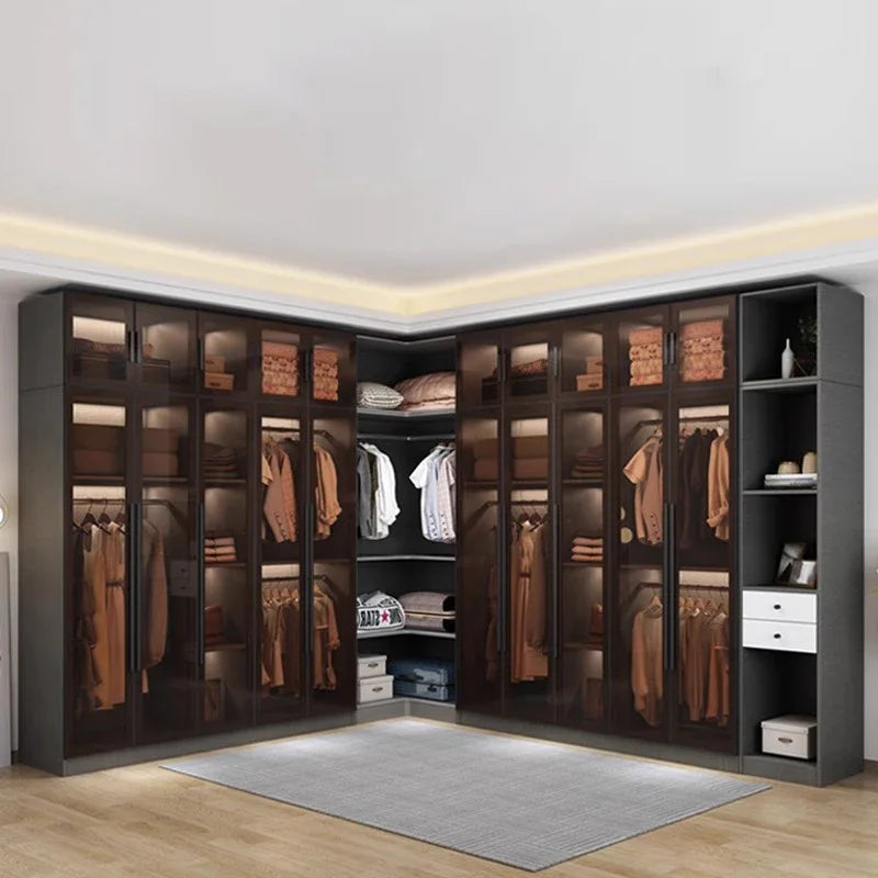 Design Living Room Closet Storage Box Indoor Black Hotel Indoor Display Cabinet Creative Wood Meuble Chambre Furniture Bedroom