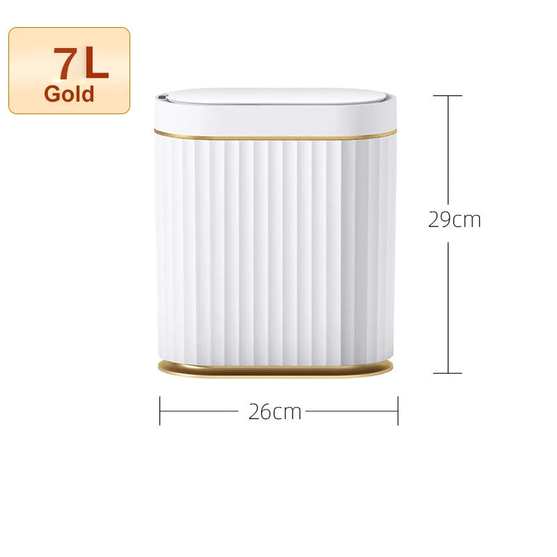 Smart Home Automatic Sensor Trash Can For Kitchen Bathroom Toilet Smart Trash Can Living Room Dustbin Wastebasket Waterproof Bin