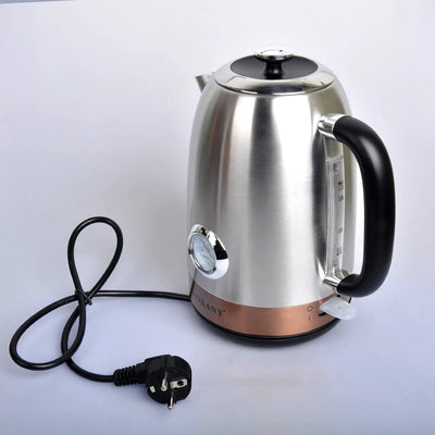 Houselin Stainless Steel Cordless Electric Kettle. 2000W Fast Boil with Water Temperature Display, 1.7 Liter Coffee Kettle