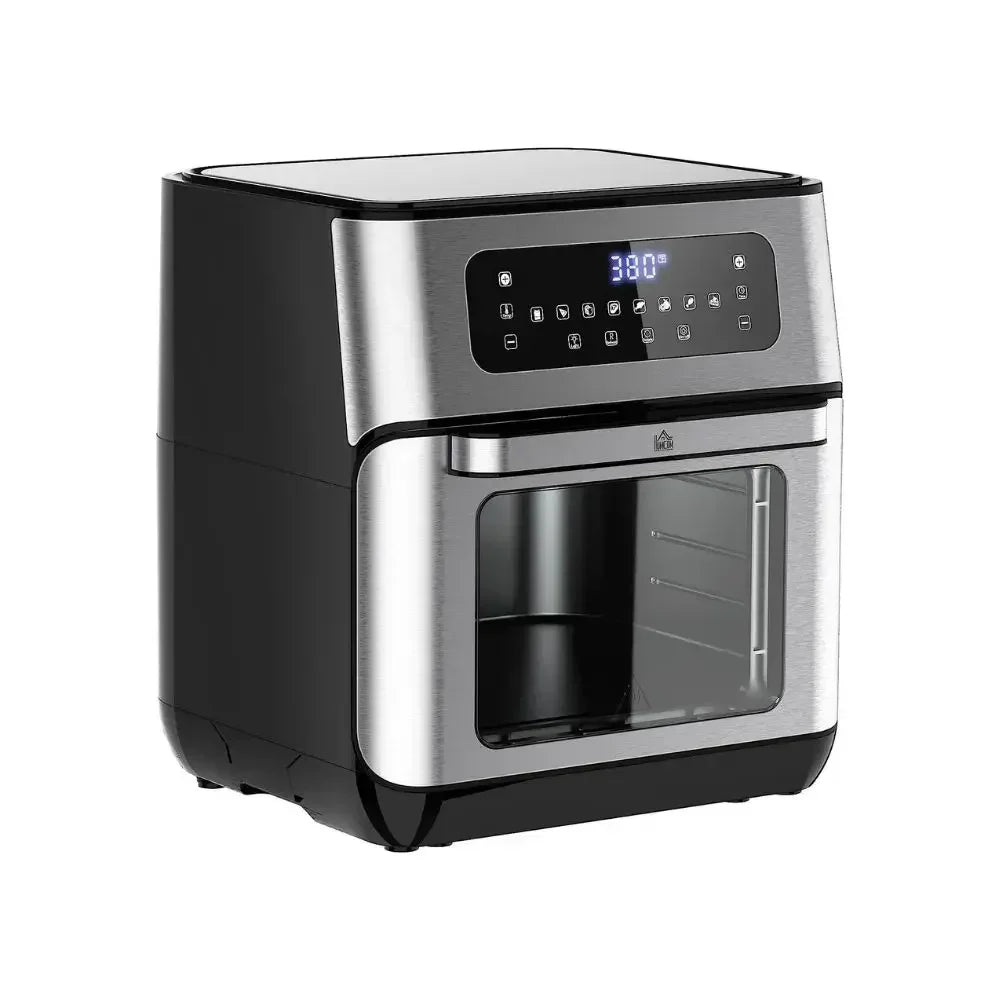 Nuwave Brio 15.5Qt Air Fryer Rotisserie Oven, X-Large Family Size, Powerful 1800W, 4 Rack Positions,Temp Controls