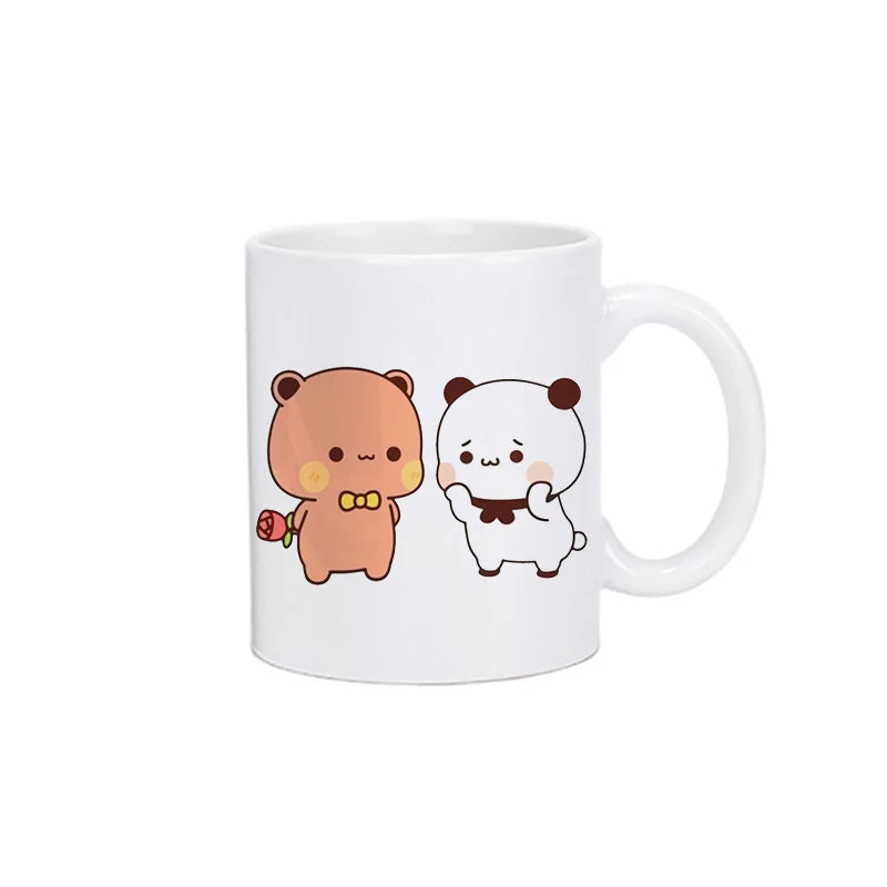 Panda Bear Bubu Dudu Coffee Milk Cup Mocha Cat Panda Bear Couple Christmas Mug Kawaii Cups Original Mugs Free Shipping Drinkware