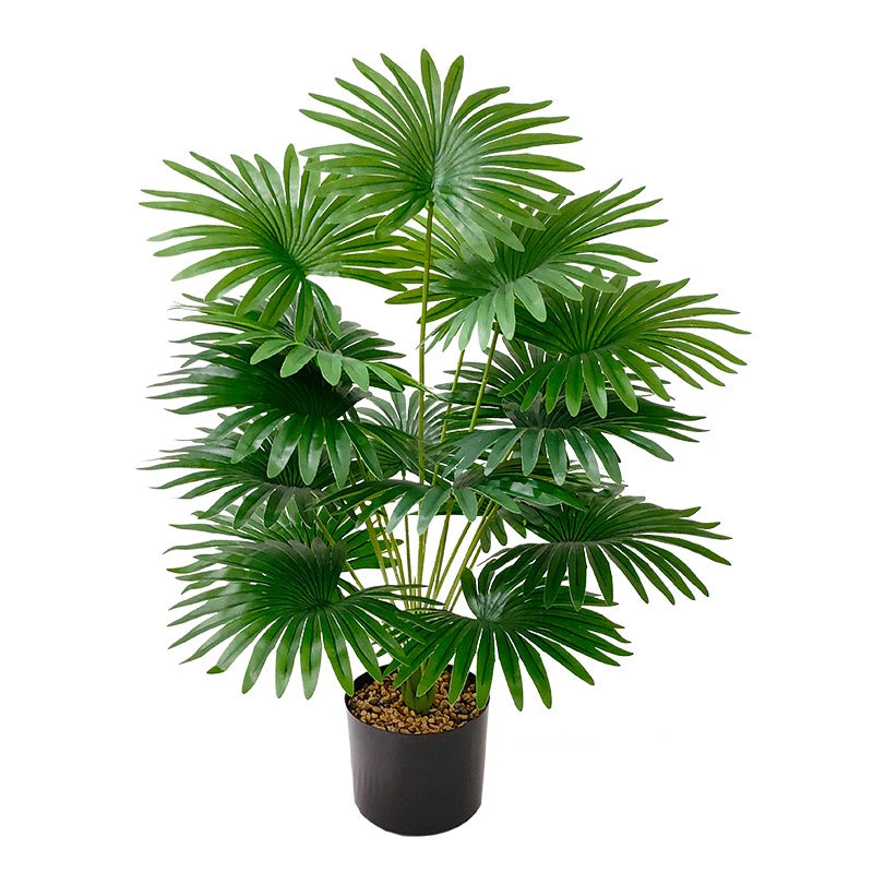 Artificial Tropical Tung Palm Tree large Floor Standing Potted Nordic Style Green Fake Plant Home Garden Decoration