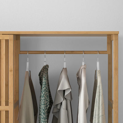 Vekoo Bamboo Open Wardrobe with Sliding Door