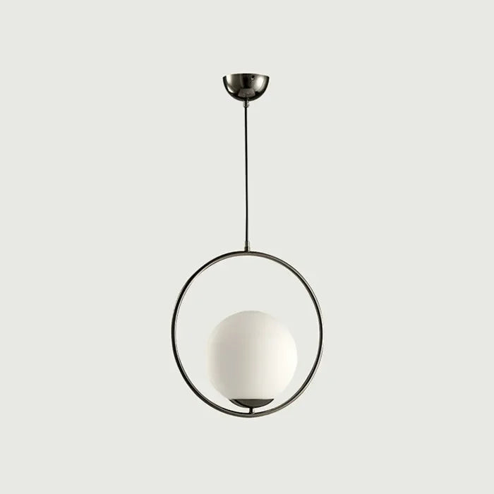 Indoor Lighting Modern Glass Ball Pendant Light Fixture Round Iron Luminaire Metal Lamp Designer Glass Luster Kitchen Chandelier