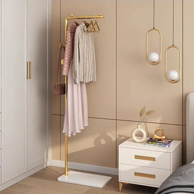 Clothes Rack Golden Minimalist Shelfs Home Modern Clothes Hanger Stand Closets Perchero