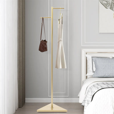 Gold Coat Rack Metal Freestanding Coat Hanger Stand Clothes Rack for Hallway Entryway