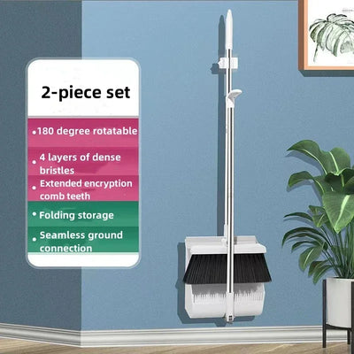 Household Dustpan Set, Brush Head, Sweeping Individual Sweep Broom, Foldable Garbage Shovel