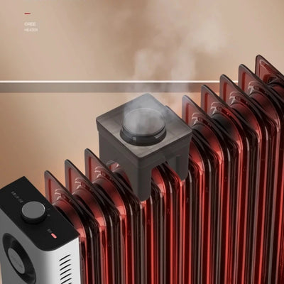 15Fin OilFilled Radiator Heater, EnergyEfficient Graphene Electric Heater, FullRoom Heating Radiat