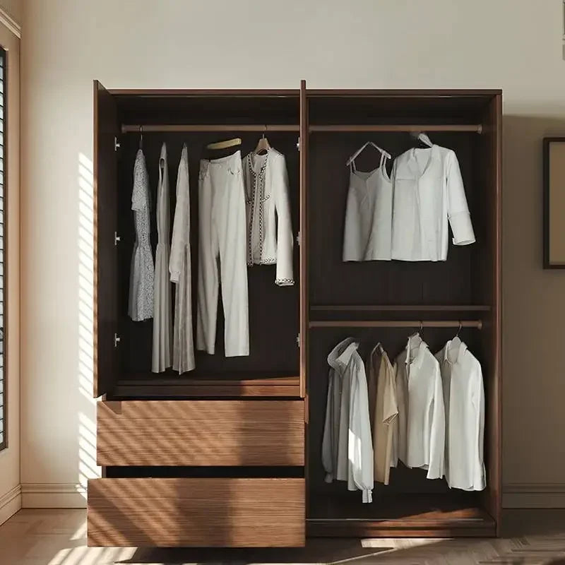 Aesthetic Wood Wardrobes Orgnizer Quiet Nordic Closet Organizer Wardrobes Bedroom Storage Clothes Guarda Roupas Furniture Home