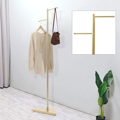 Gold Coat Rack Metal Freestanding Coat Hanger Stand Clothes Rack for Hallway Entryway