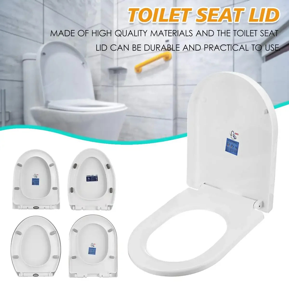 4 Types Square O V U Universal WC Toilet Seats Cover Toilet Lid Thicken Replacement Shape PP Board Soft Foam Gasket Toilette Use