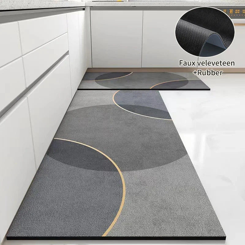 VIKAMA Scandinavian Style Kitchen Floor Mats Long Rugs Entrance Door Mats Modern Bathroom Rugs Washable Balcony Area Rugs