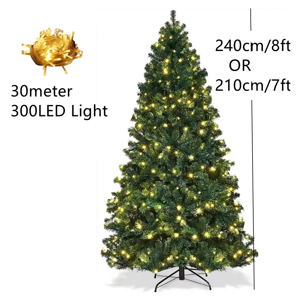 8ft/7ft Large Christmas Tree 240cm/210cm Xmas Tree for Party Decor