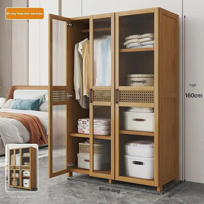 Space Saving Cheap Closet Modern Minimalist Nordic Display Lounge Open Wooden Wardrobe Storage Vestidores Trendy Furniture