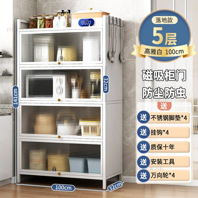 Floor-to-ceiling Kitchen Racks Nordic Creative Multi-layer Kitchen Cabinets Multi-functional Kitchen Furniture Storage Cabinets