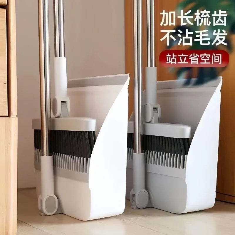 Household Dustpan Set, Brush Head, Sweeping Individual Sweep Broom, Foldable Garbage Shovel