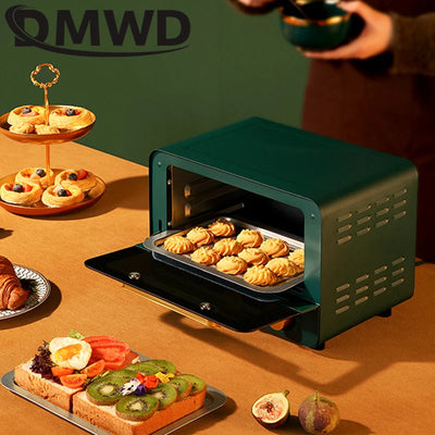 MDWD Mini Multifunctional Bake Oven 12L Household Cookies Cake Chicken Pizza Crepe Baking Machine Household Electric Ovens