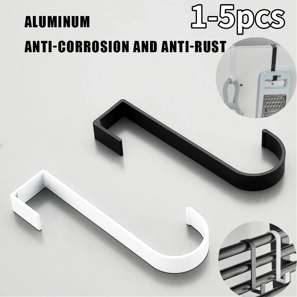 Towel Clothes Coat Hanger Corrosion Resistant Cabinet Cupboard Hook Z Shape Back Cabinet Door Hook for Towel Cloth Bags Sundries