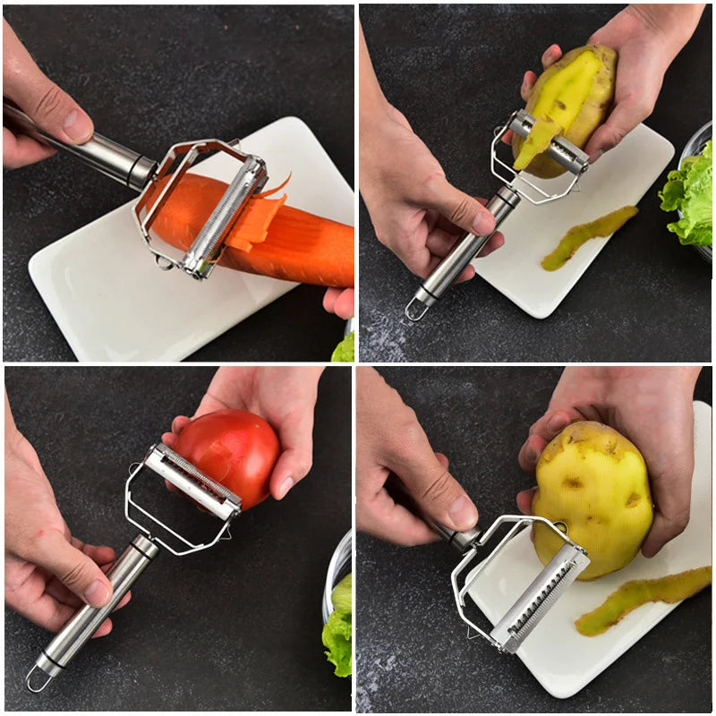 Peeler Vegetable Cutter Multi-function Slicer Grater 304Stainless Steel Fruit Potato Cucumber Sharp Not Rust Kitchen Accessories