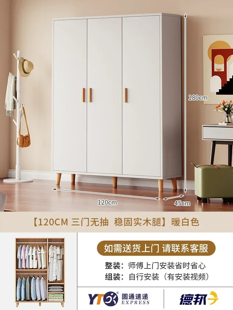 Storage Wooden Wardrobe Bedroom Designer Clothes Display Multifunction Wardrobe European Apartment Szafy Korean Style Furniture