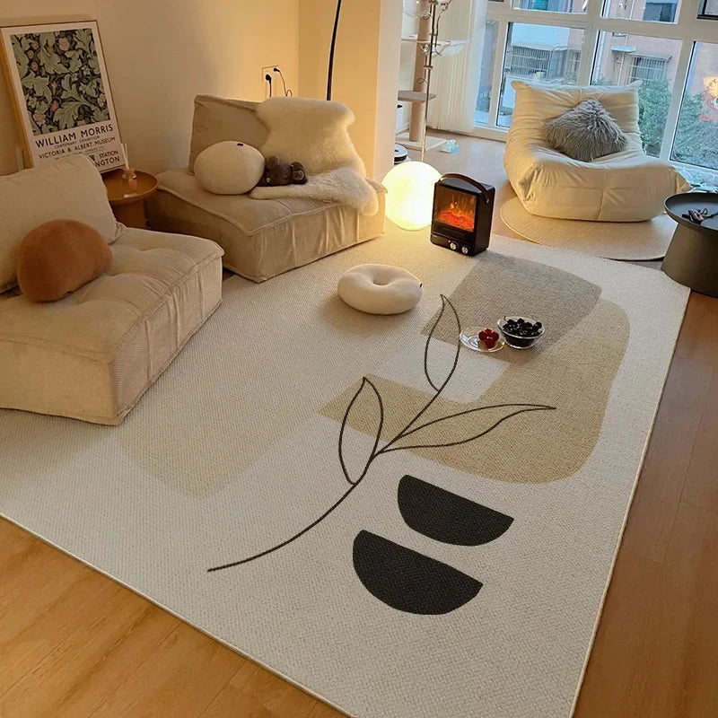 Modern simple living room fully covered carpet sofa tea table wear-resistant anti-slip easy care imitation cashmere carpet