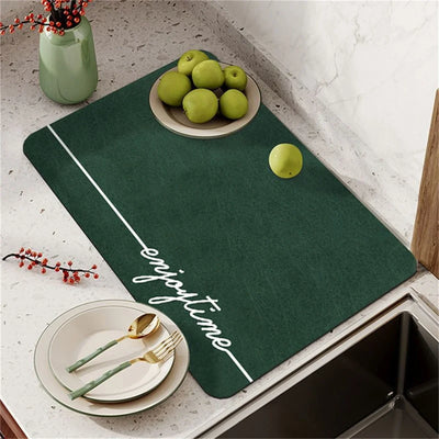 Simplicity Style Mouse Pad Table Mat Silicone Coasters Stripe Printing Individual Absorbent Drying Mat For Kitchen Cup Coaster