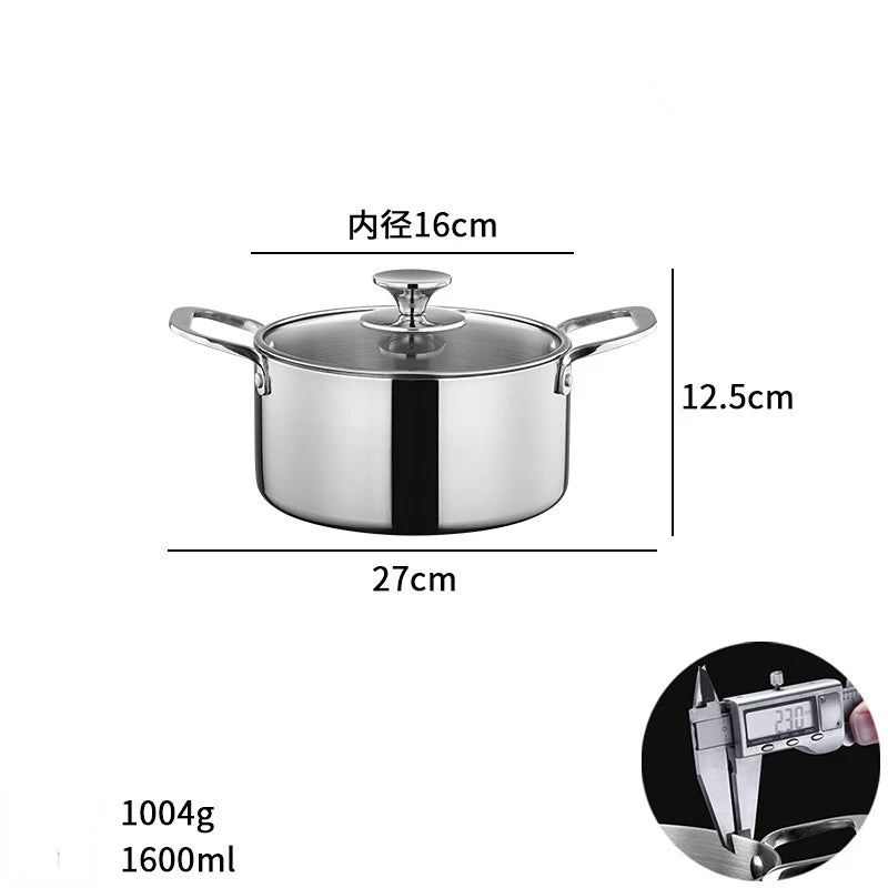 316 stainless steel steamer Double layer soup pot Household thickened milk pot Kitchen utensils pots for cooking