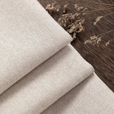 Thickened Plain Linen Fabric Fine By The Meter for Tablecloth Bags Pillow Cushion Cover Sewing Sofa Cloth Wearable Beige Gray