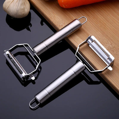 Multiple-Function Fruit And Vegetable Peeler Kitchen Vegetable Tools Stainless Steel Melon Planer Double-Head Peeler Household