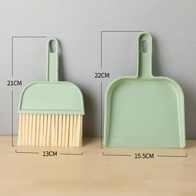 Small Broom With Dustpan Set With Handle Soft Bristles Handheld Countertop Plastic Mini Dust Pan With Broom Sweeper Cleaning Set