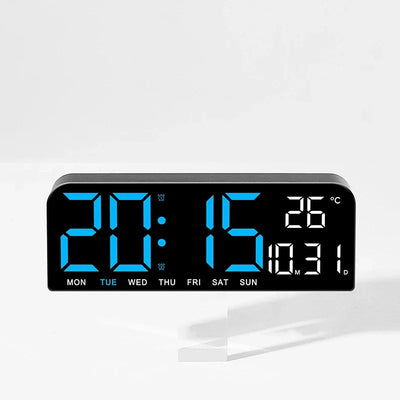 Large LED Digital Wall Clock Temperature Date Week Display Countdown Table Clock Brightness Adjustment Two Alarm 12/24h Clock