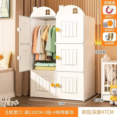 Nordic Minimalist Wardrobe Cupboard Storage Organizer Partitions Bedroom Closet Portable Living Room Muebles Trendy Furniture