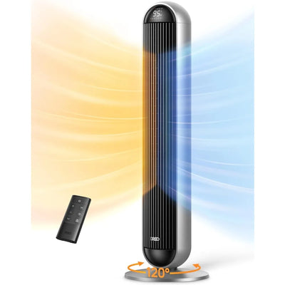 42 inch indoor electric heater withthermostat, 5 heating levels and 12 fan levels,120 °oscillation, 12H timer, withremotecontrol