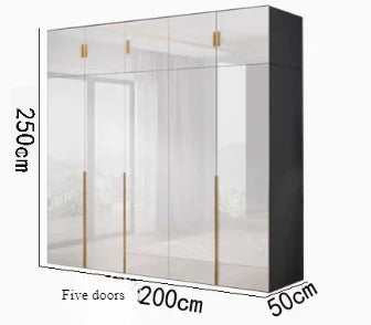 Sliding Mirror Wardrobes Storage Luxury Bedroom White Wooden Rack Wardrobes Cabinets Clothes Guarda Roupas Home Furniture