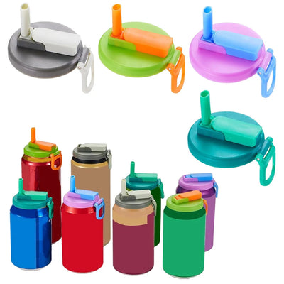 1/4 PCS Soda Can Lids with Straw Reusable Straw Soda Can Lid Portable Soda Can Lid for Canned Beverages Beer Juice