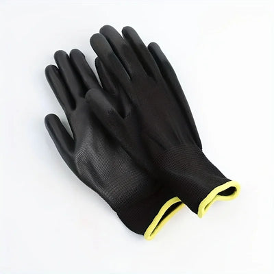 12 Pair Logo Free Polyurethane Gloves Safety Work Gloves Repair Gloves Palm Coated Gloves Carpenter Repairman Supplies