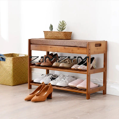 Shoe Rack Solid Wood Simple Door multi-functional Shoe Stool Simple Shoe Stool Cabinet Furniture