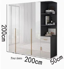 Sliding Mirror Wardrobes Storage Luxury Bedroom White Wooden Rack Wardrobes Cabinets Clothes Guarda Roupas Home Furniture