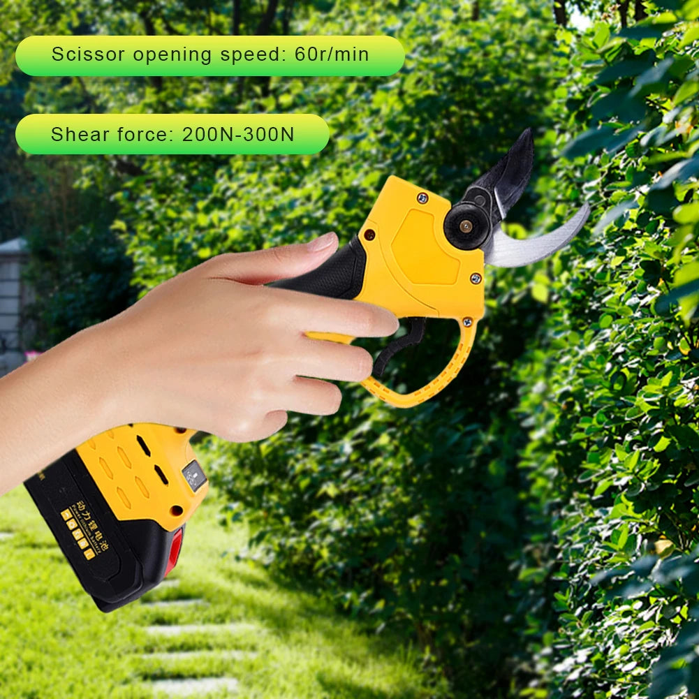 Cordless Electric Pruner Electric Bonsai Pruning Branches Cutter 2-3 Working Hours Rechargeable Non-Slip 40 Mm Pruner For Garden