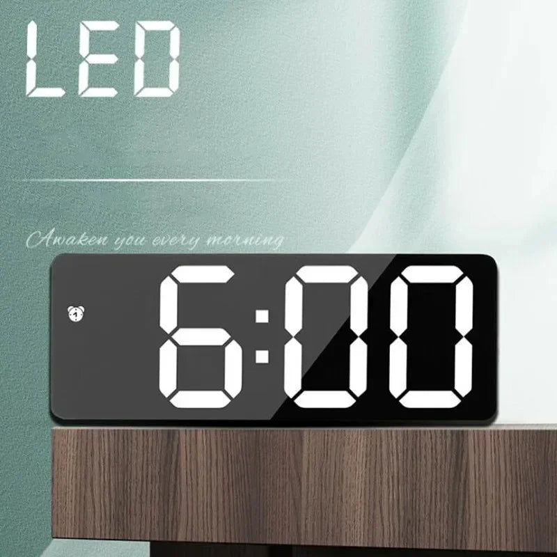 Color LED Wall Clock Electronic Product Eleksmaker Digital Clock Brightness Adjustable Number Consumer Electronics Alarm Clocks