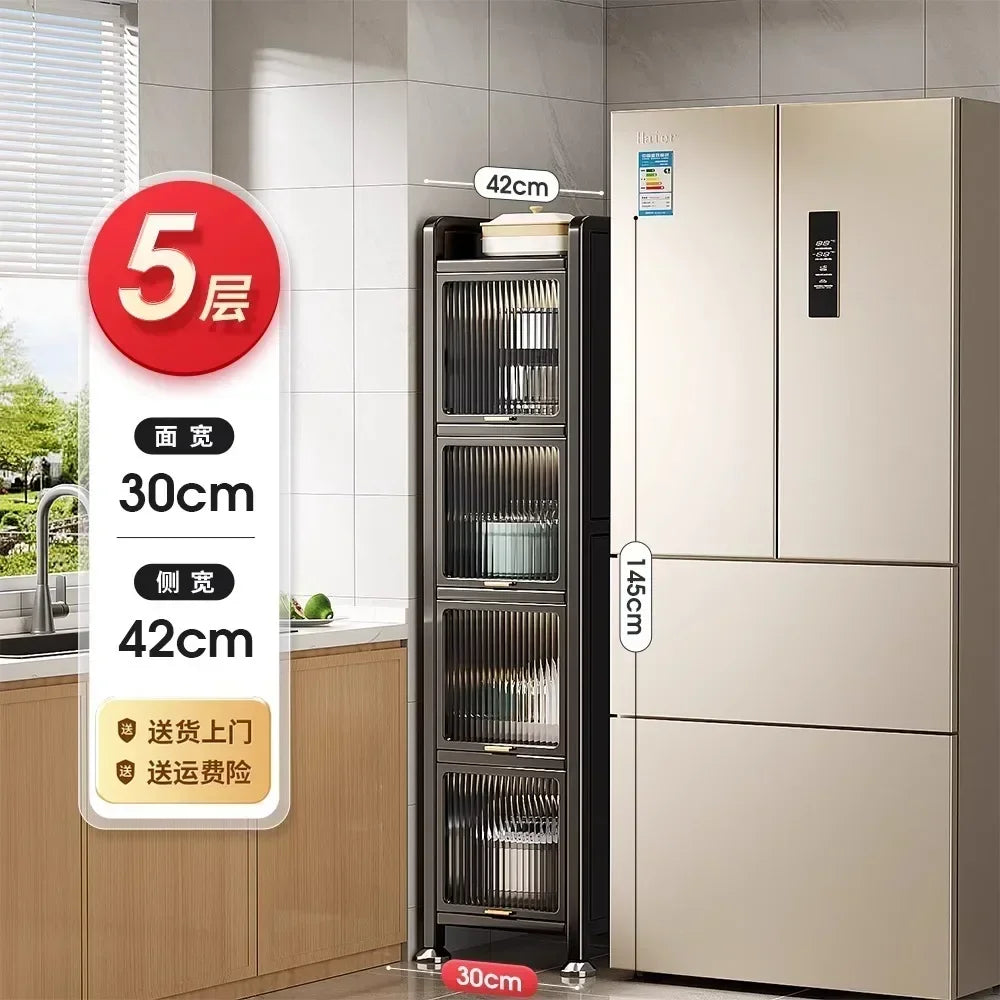 Modern Metal Kitchen Cabinets Multi-layer Storage Cabinet Floor Racks Multifunctional Furniture for ZT50KC